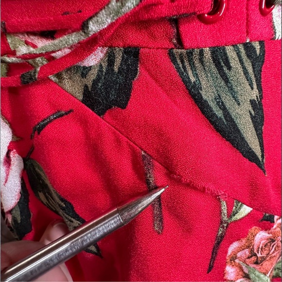 AFRM Micah Corset Tiered Maxi Floral Dress Slit Flutter Sleeves Size Small Read - Picture 6 of 14